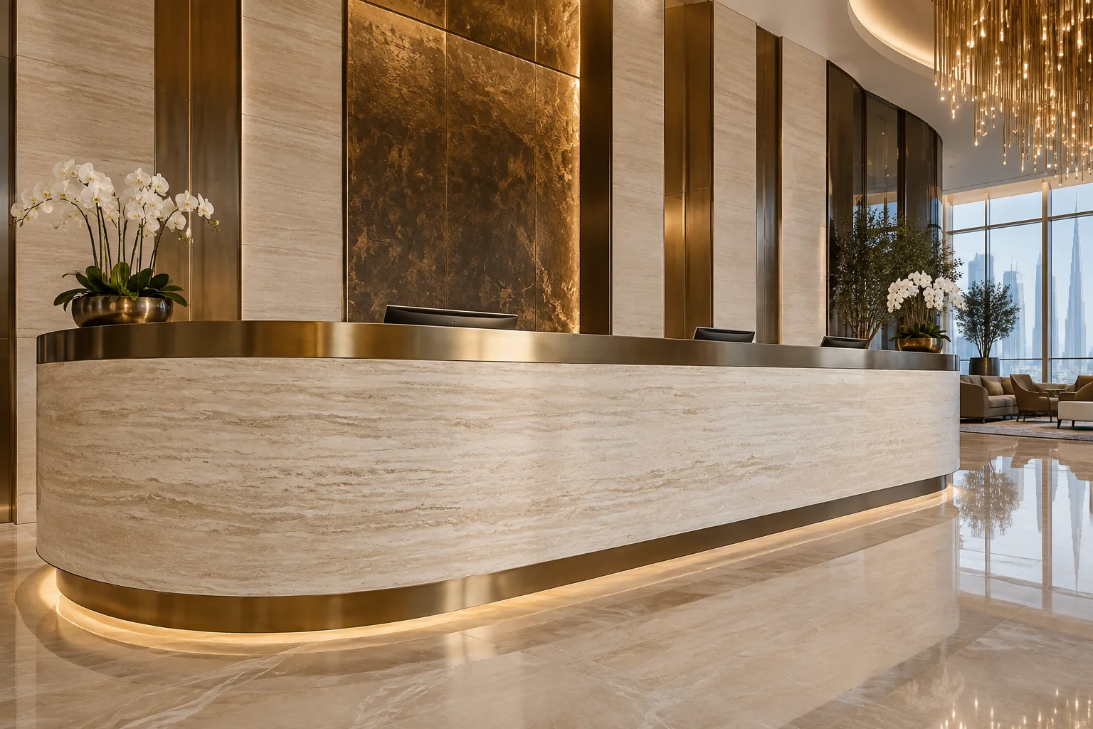 Luxury interior concept for Reception Counter Wrapping